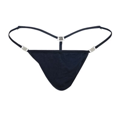 Men's Elite Black Stretch Mesh G-String Thong -Booty Bling