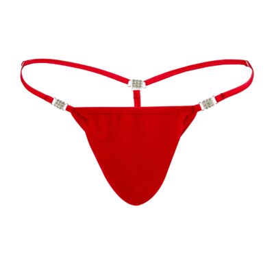 Men's Elite Red Stretch Mesh G-String Thong - Booty Bling