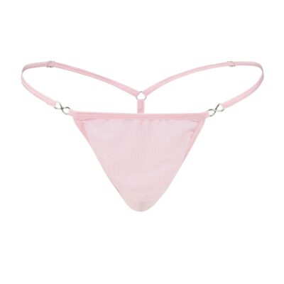 Men's Exquisite Pink Stretch Mesh G-String Thongs- Booty Bling